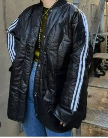 adidas 퀼팅 자켓 판초 프리 사이즈