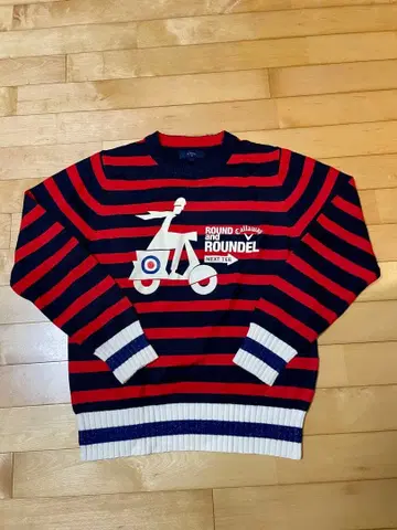 [새상품급] Callaway 캘러웨이 보더 니트 네이비 x 레드 L