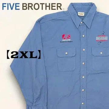 90's USA제 FIVE BROTHER 샤모아크로스 L/S 셔츠