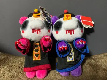 척스GP 장난꾸러기 곰 그루미 봉제 인형 강시 빨간색 보라색 세트