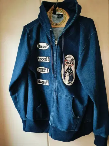 네이비 집업 후드티 아메카지