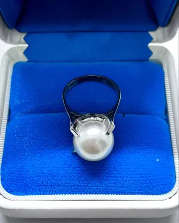 [ SILVER ] 펄 반지 약 10mm 진주 빈티지 진주 반지 실버