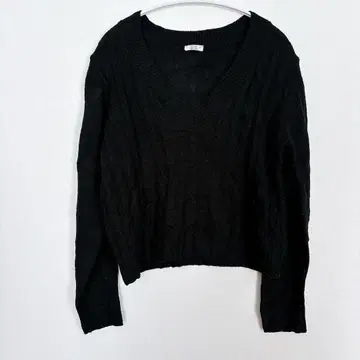 ARDENE 블랙 V넥 긴팔 스웨터 여성용 [ S/P ]