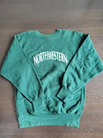 NORTHWESTERN 그린 컬러 맨투맨