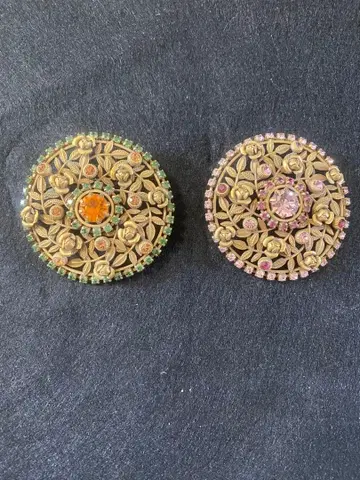 앤티크 브로치 묶음 판매 레트로 비즈 정팔각인 59g