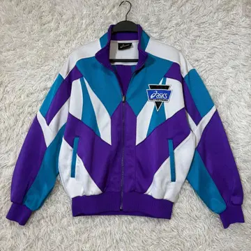 빈티지 아식스 1990년대 트랙 자켓 저지 L