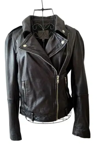 천연 가죽 블랙 라이더 자켓 I/ MUUBAA 영국제