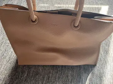 베이지 가죽풍 숄더백