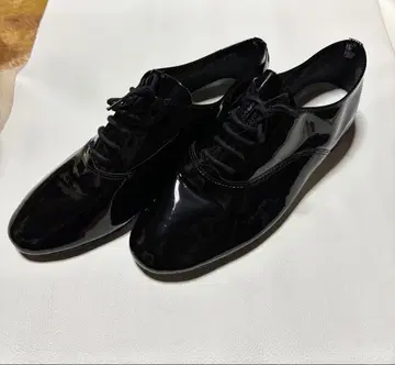 레페토 블랙 레이스업 슈즈 38