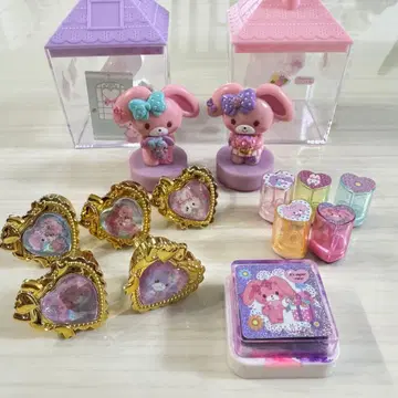 리본 집 모양 케이스 스탬프 세트