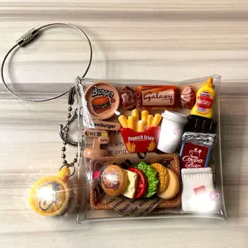 가챠 파우치 브라운 햄버거 PEANUTS