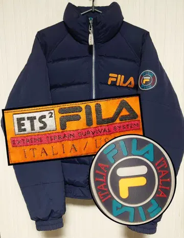FILA 휠라 다운 자켓 90s 레어 자수 초레어 size S