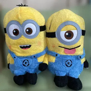 택 포함 미사용 새상품 미니언 봉제 인형 2체 세트