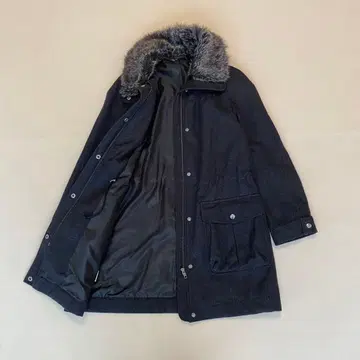 로라 애슐리 울 롱 코트 퍼