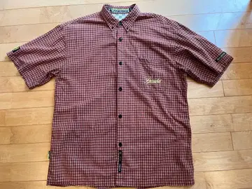 FREAKY 반팔 셔츠 L 빨간색 체크