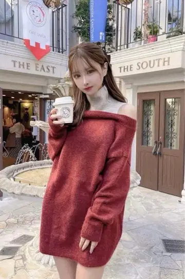 루미뇽 lumignon 오픈 숄더 니트 긴팔