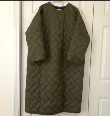 프릭스스토어 퀼팅 롱 코트