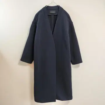 어반 리서치 노카라 코트 프리 사이즈 네이비 롱 코트