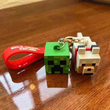 마인크래프트 키링 크리퍼 늑대 스트랩