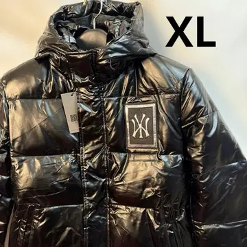 NY 로고 블랙 다운 자켓 XL