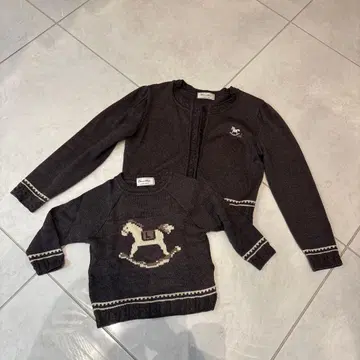 Vanilla 패밀리룩 가디건 스웨터 세트 그레이