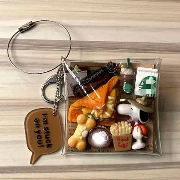 가챠 파우치 브라운 카페 PEANUTS