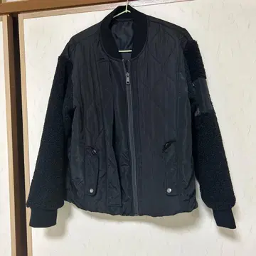 블랙 퀼팅 자켓