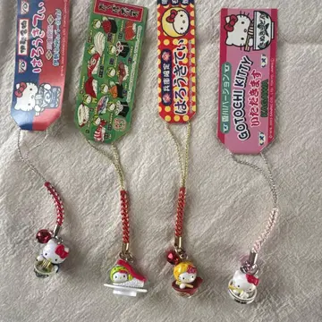 지역 한정 헬로키티 스트랩 음식 4개 세트
