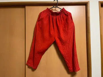 젠 선생님의 일상복 테이퍼드 팬츠 주홍색 S 사이즈