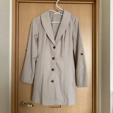 overE 드로스트 숄카라 자켓 그레이지