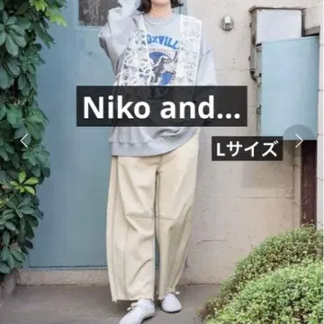 니코앤드 Niko and - 셀프 컷 배럴 팬츠 화이트 데님