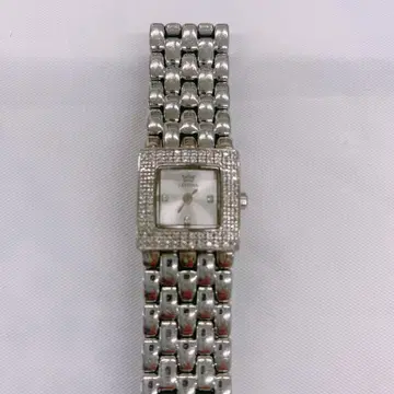 J.ESTINA 한국 쿼츠 손목시계 스퀘어 케이스 스톤 포함