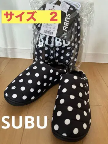 새상품 SUBU 스브 도트 무늬 블랙 샌들 미사용 사이즈 2