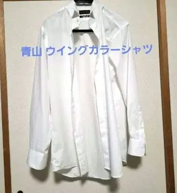 윙카라 셔츠 화이트 목둘레 41cm