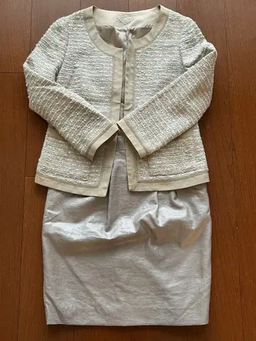 베이지 트위드 셋업