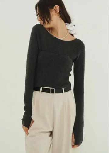 CLANE 니트탑 그레이 미사용 새상품