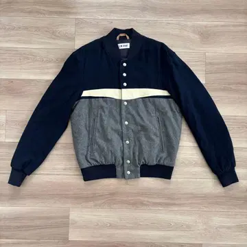 LOW BRAND 바시티 자켓 네이비 그레이