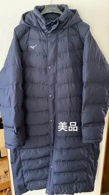 Mizuno 다운 벤치 코트 4L 네이비 새상품급