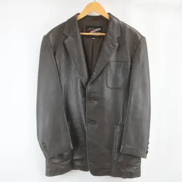 VINTAGE Feather Coat 가죽 테일러드 자켓 6 브라운
