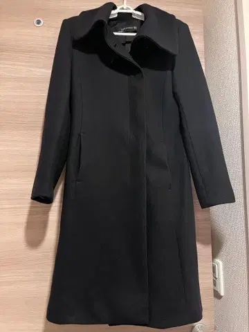 ZARA WOMAN 울 롱 코트 블랙 클래식 S 사이즈