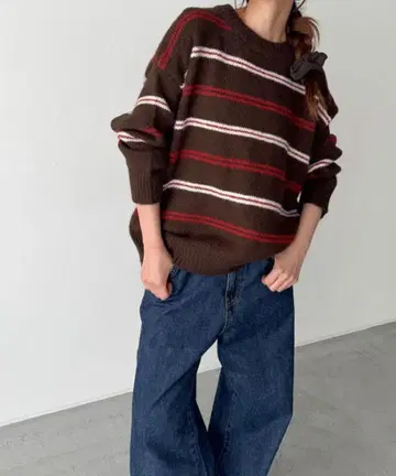 El mar 멀티 보더 니트