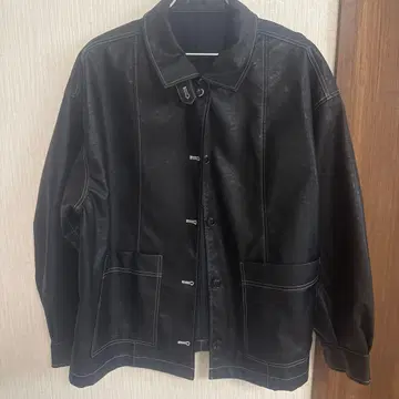 블랙 가죽 자켓 F 사이즈