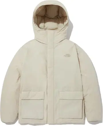 THE NORTH FACE 후드 부착 다운 자켓 M 베이지