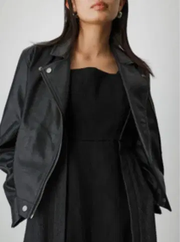 [ 새상품급 AZUL by moussy ] 인조 가죽 라이더 자켓