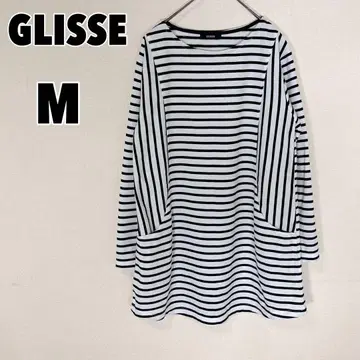 GLISSE 그리 (M) 보더 티셔츠 튜닉 속기모