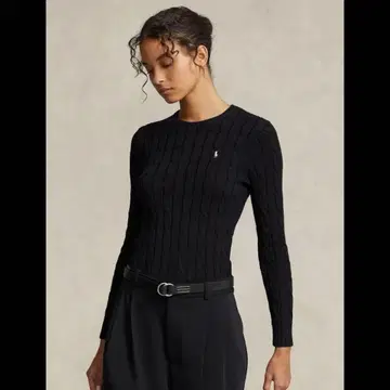 랄프 로렌 리브 블랙 긴팔 니트