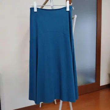 파랑 플레어 롱 스커트