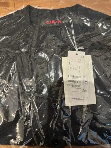 CABaN 코튼 캐시미어 크루넥 가디건 차콜 그레이 XS