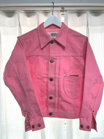 야마네 에비수 데님 자켓 S 핑크