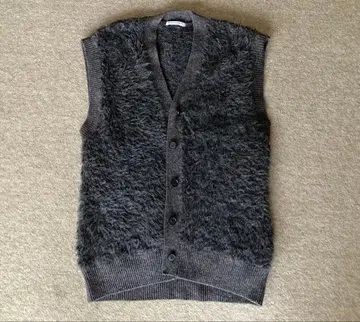 샤기 베스트 (지레) 알파카 혼방 다크 그레이 프리 사이즈